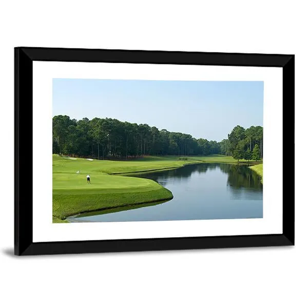 Golfer On Myrtle Beach Canvas Wall Art