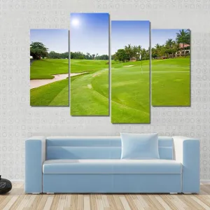 Green Field For Golf Canvas Wall Art