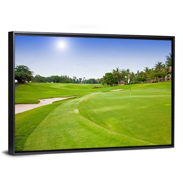 Green Field For Golf Canvas Wall Art