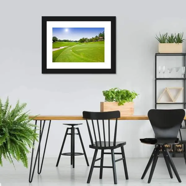 Green Field For Golf Canvas Wall Art