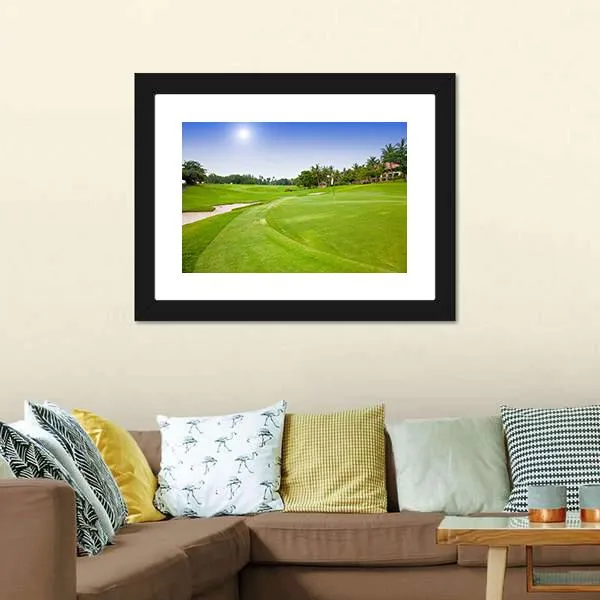 Green Field For Golf Canvas Wall Art