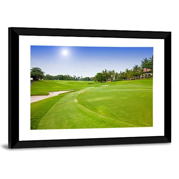 Green Field For Golf Canvas Wall Art