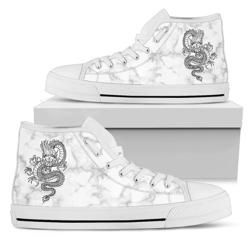 High Top Sneakers - Dragon #101 | Custom Canvas Shoes, Customized Birthday Gift Idea, Cool Unique, 90s Hip Hop, Back to School, Travel