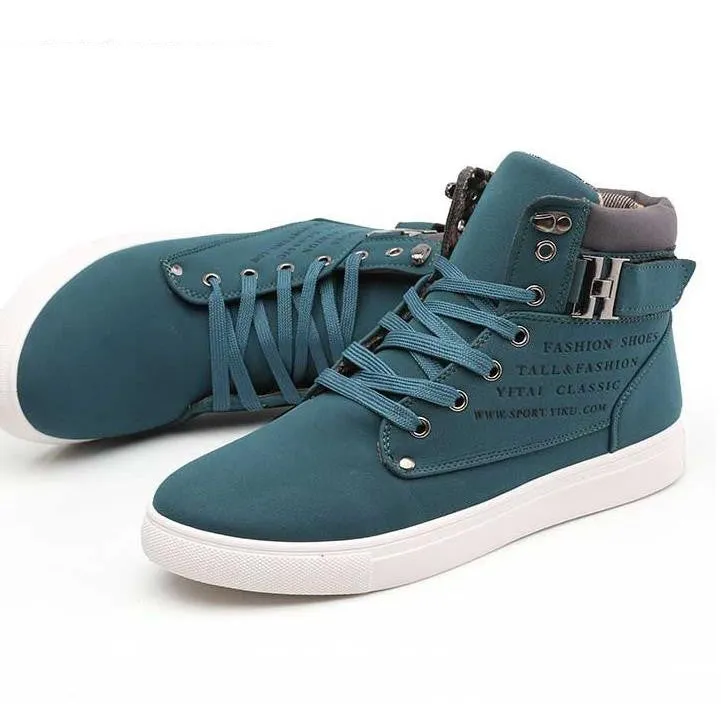 Hot Men Shoes Sapatos Tenis Masculino Male Fashion Spring Autumn Leather Shoe For Men Casual High Top Shoes Canvas Sneakers