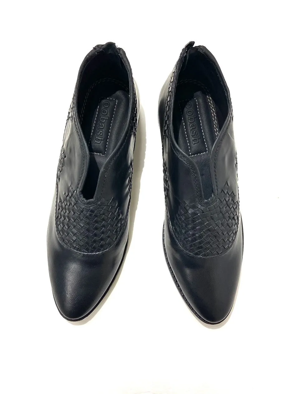 Izabella Black Woven Loafer