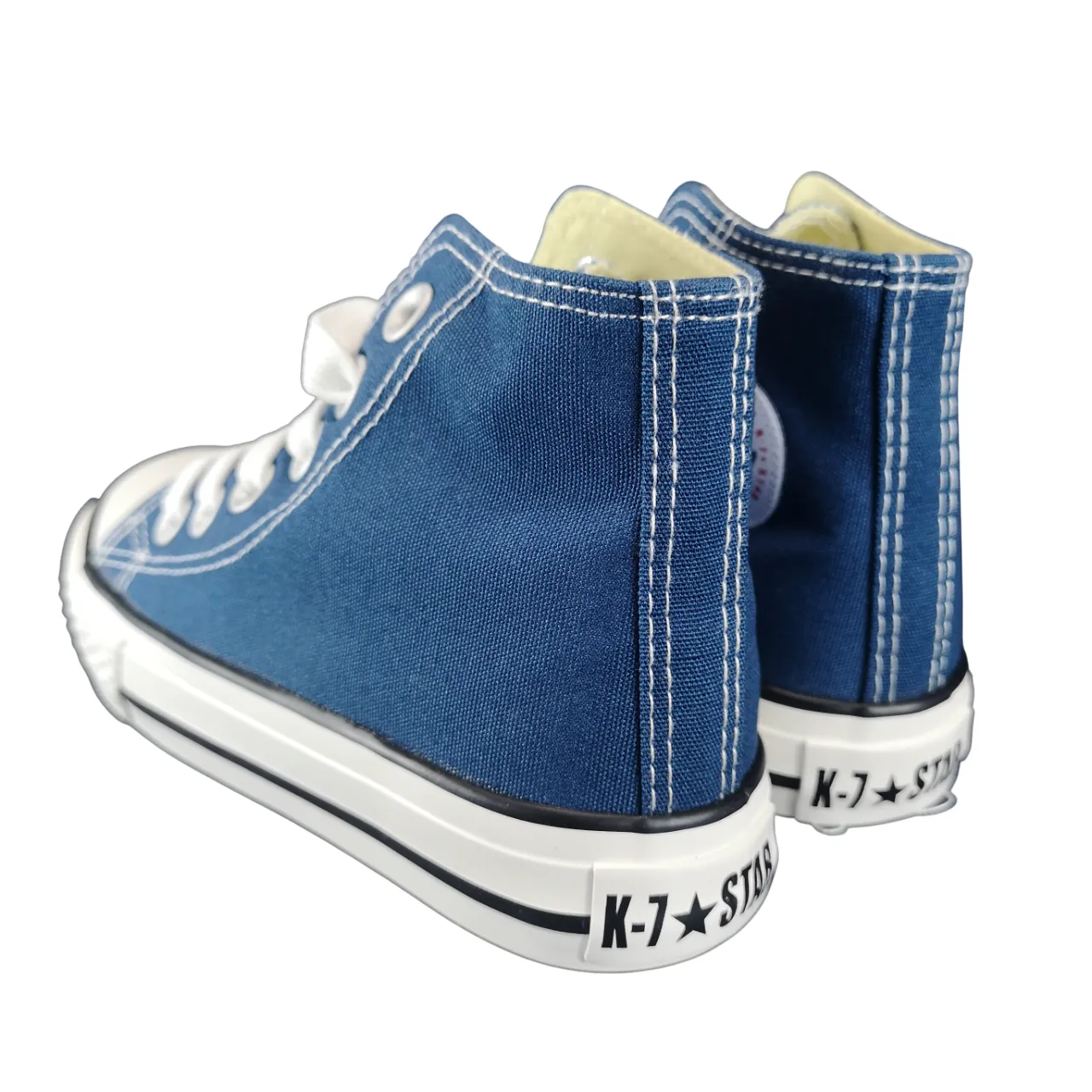 K7 Star Canvas Hi Blue Boys Sneaker