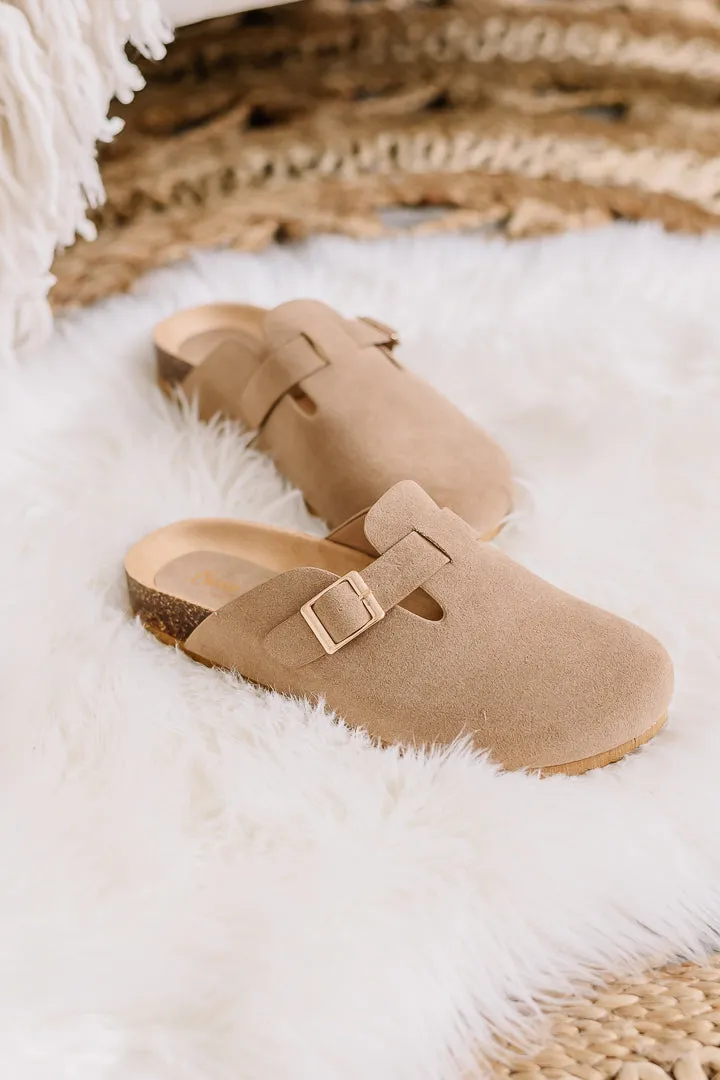 Kalina Suede Slip On Shoes | Taupe