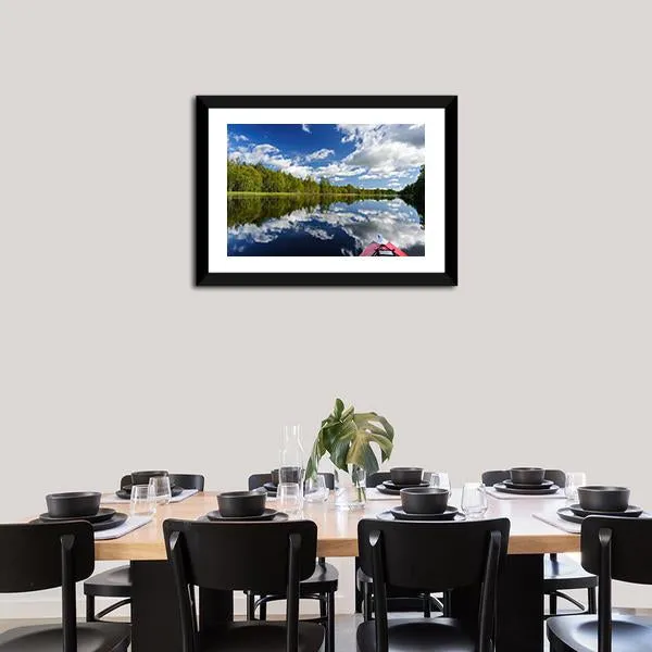 Kayaking At Northern Rivers Canvas Wall Art