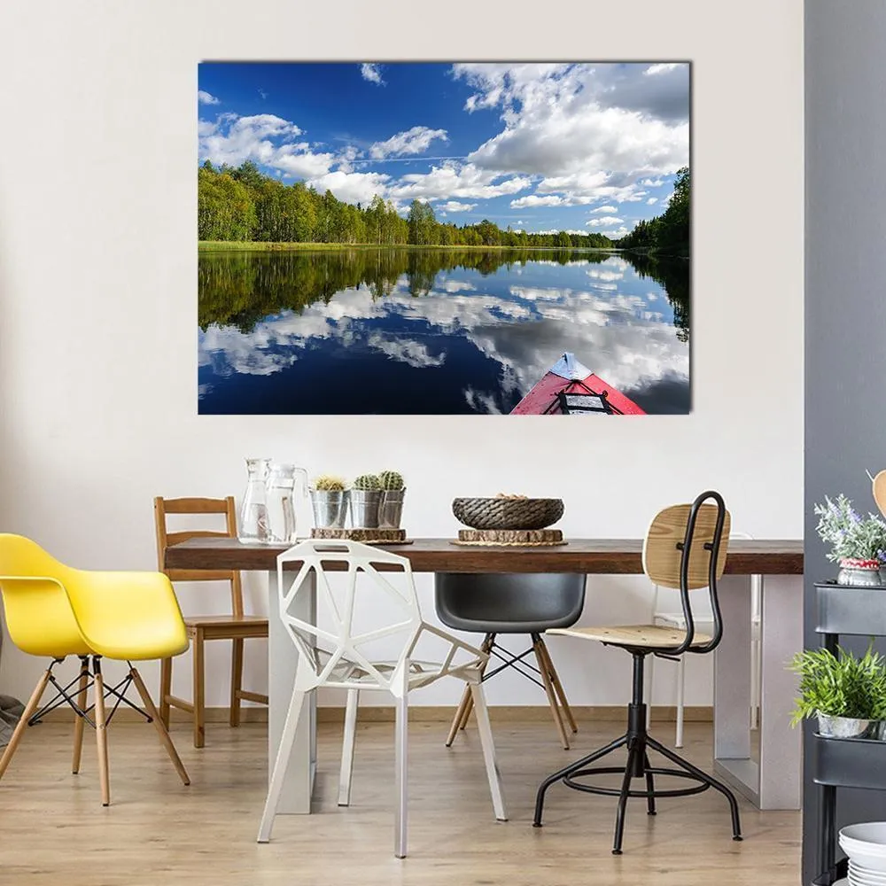 Kayaking At Northern Rivers Canvas Wall Art