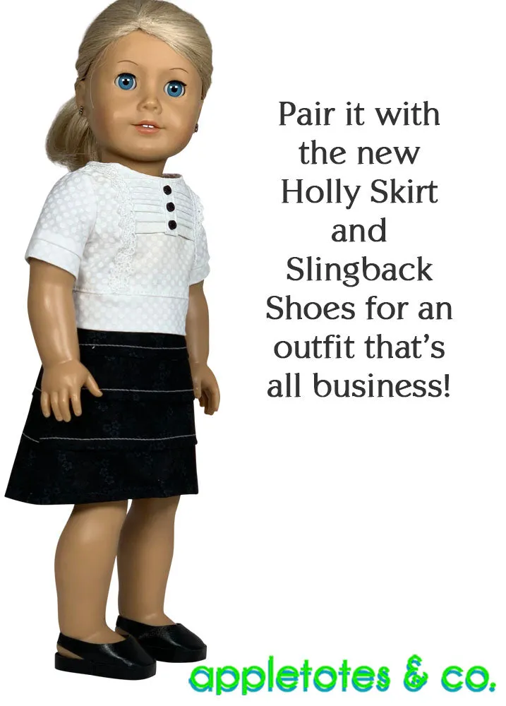 Kelly Blouse Sewing Pattern for 18 Inch Dolls