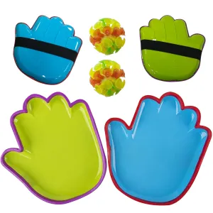 Kicko Mega Hands Toss and Catch Game - 4 Paddles, 2 Suction Balls - 7.25 Inch - 4 Player