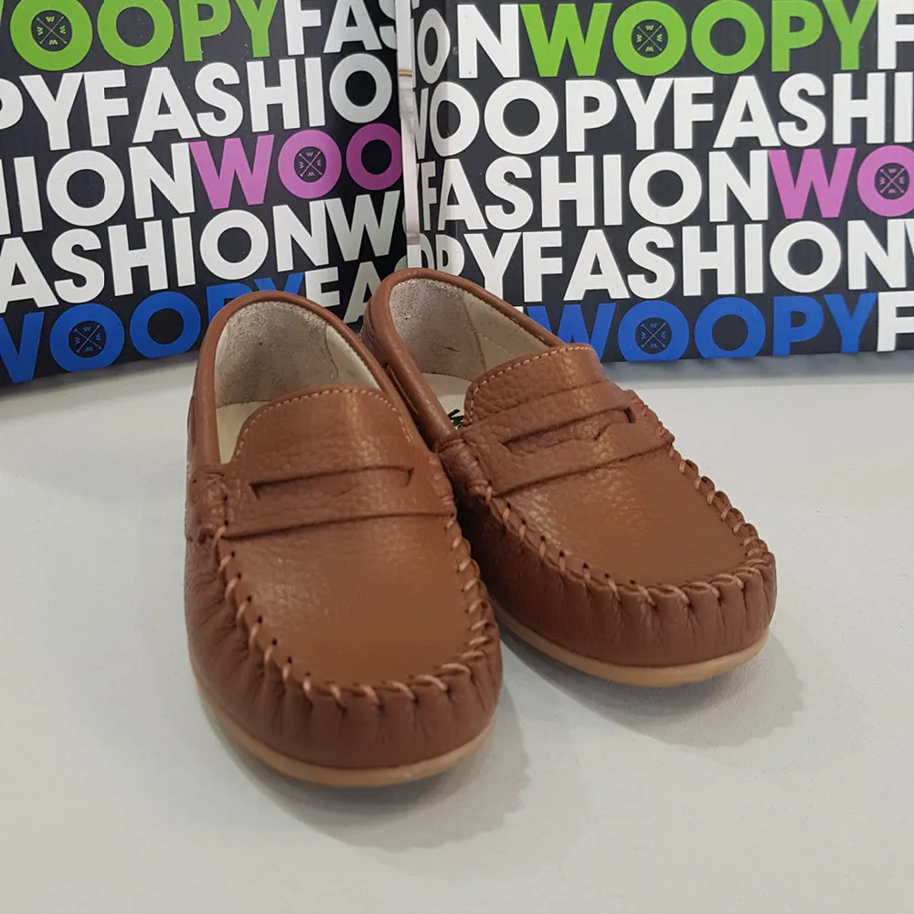 Kiddie Couture Tan Polo Loafers