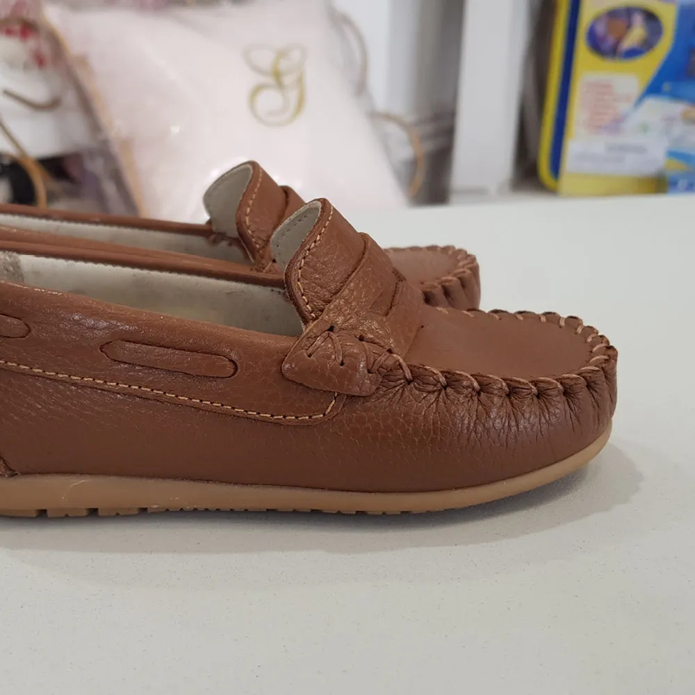 Kiddie Couture Tan Polo Loafers