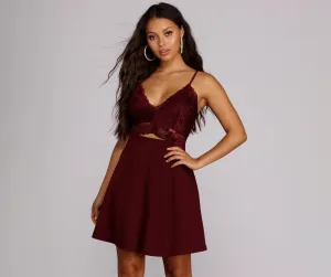 Lavish In Lace Skater Dress