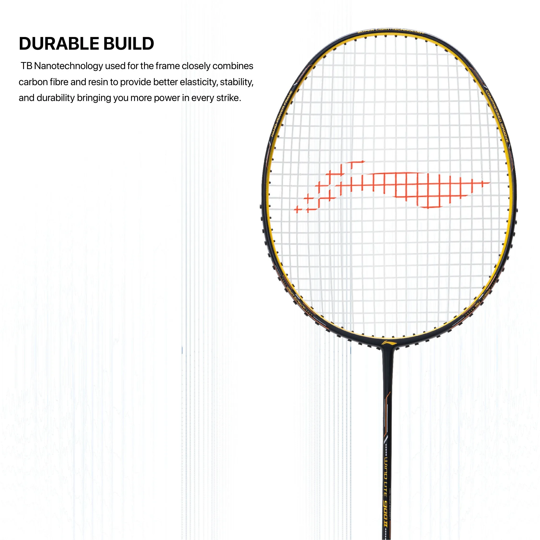 Li-Ning Wind Lite 900 II Strung Badminton Racquet (Black / Gold)