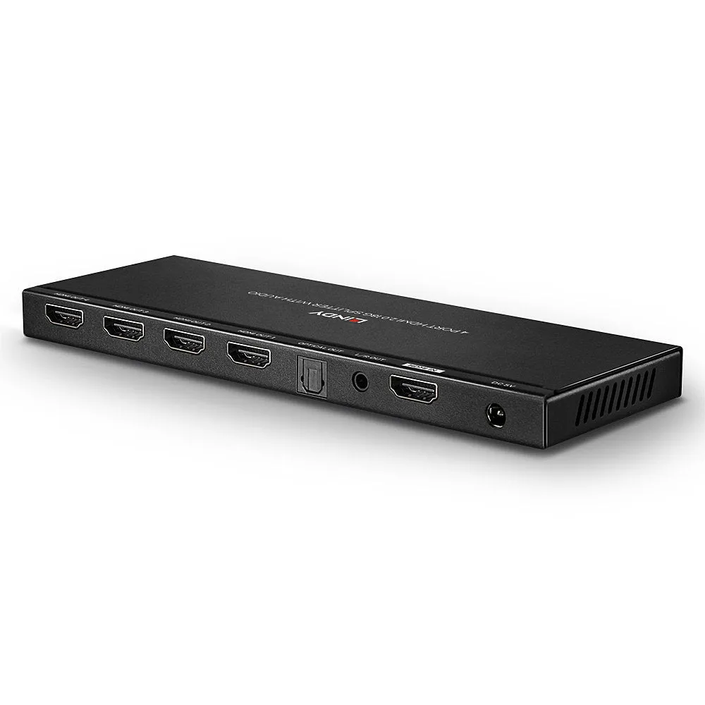 Lindy 4 Port Hdmi 2.0 18G Splitter With Audio - Video/Audio Splitter - 4 Ports