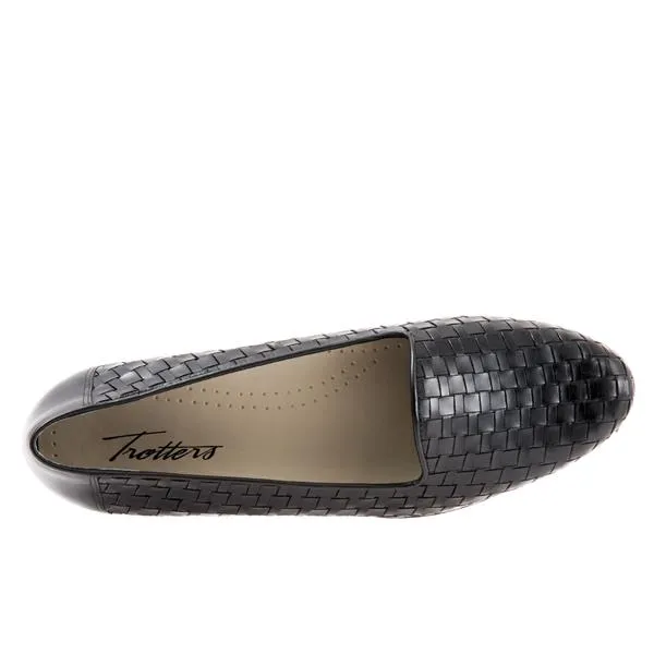 Liz Woven Black Slip-on Shoes