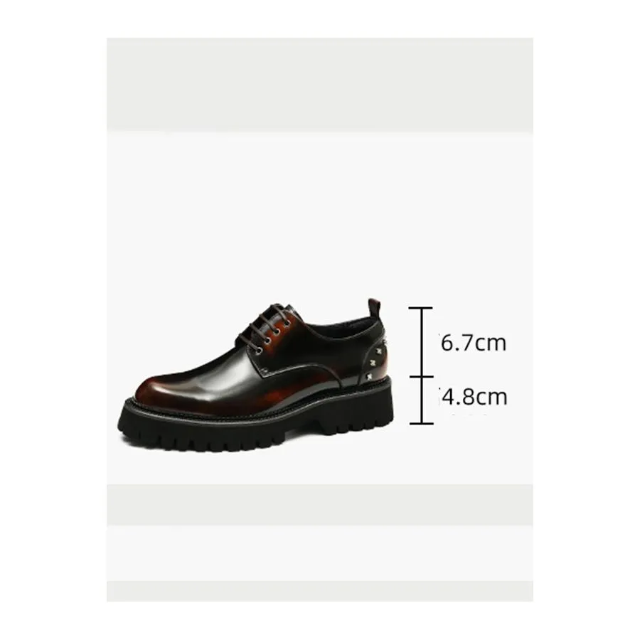 Luxury CrocLeather Lace-Up Oxford Shoes