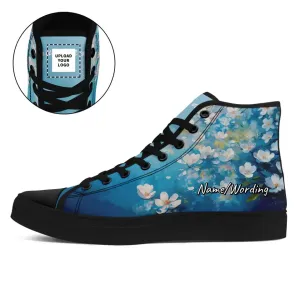 Luxury Gifts,Personalized Floral Sneakers, Custom Canvas and Hightop Shoes, Stylish and Comfortable Shoes