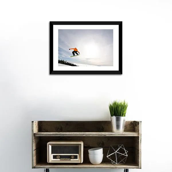 Male Snowboarder Canvas Wall Art