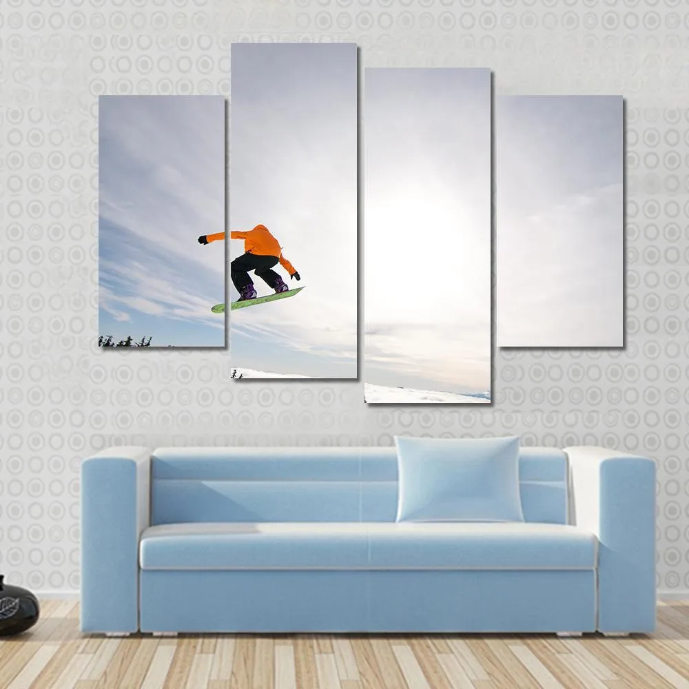 Male Snowboarder Canvas Wall Art