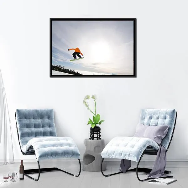 Male Snowboarder Canvas Wall Art