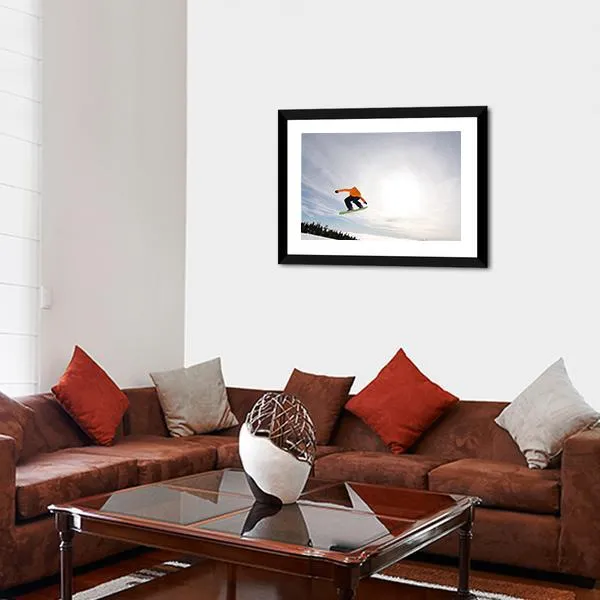 Male Snowboarder Canvas Wall Art