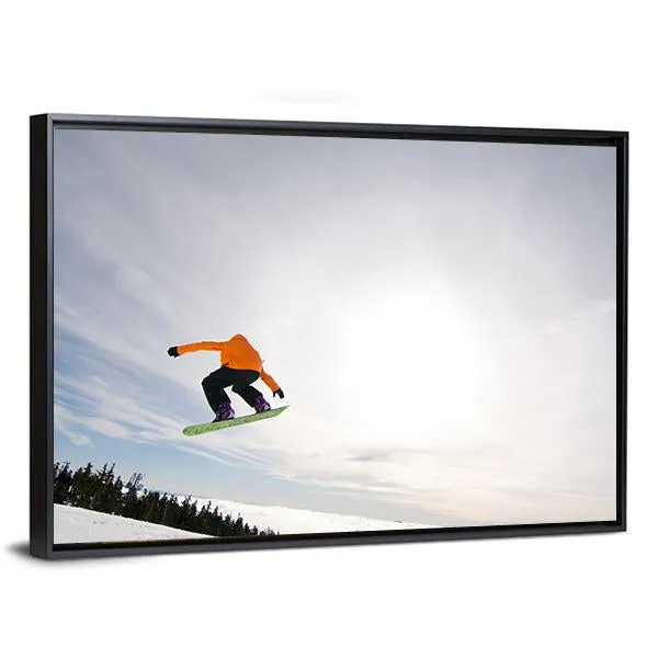 Male Snowboarder Canvas Wall Art