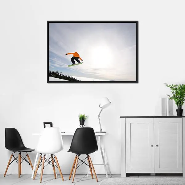 Male Snowboarder Canvas Wall Art