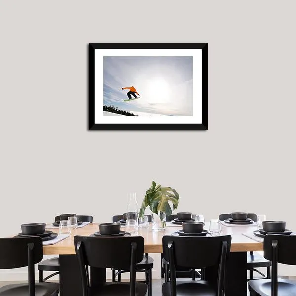 Male Snowboarder Canvas Wall Art