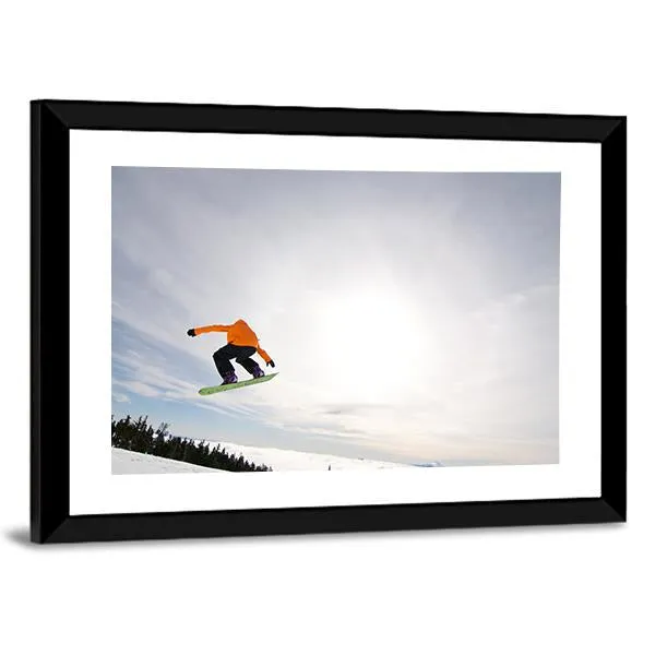 Male Snowboarder Canvas Wall Art