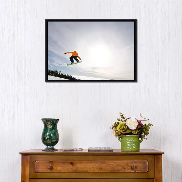 Male Snowboarder Canvas Wall Art