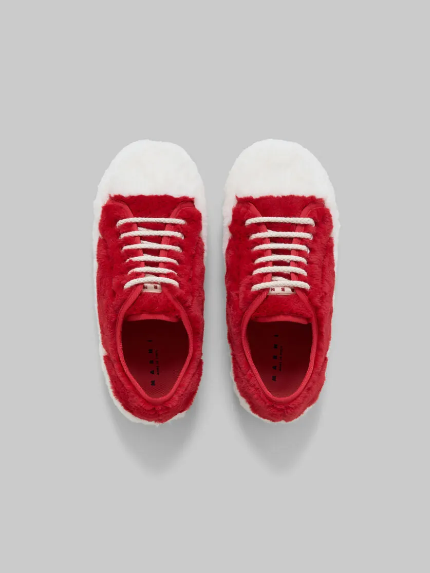 MARNI Red teddy tennis Mens Sneakers