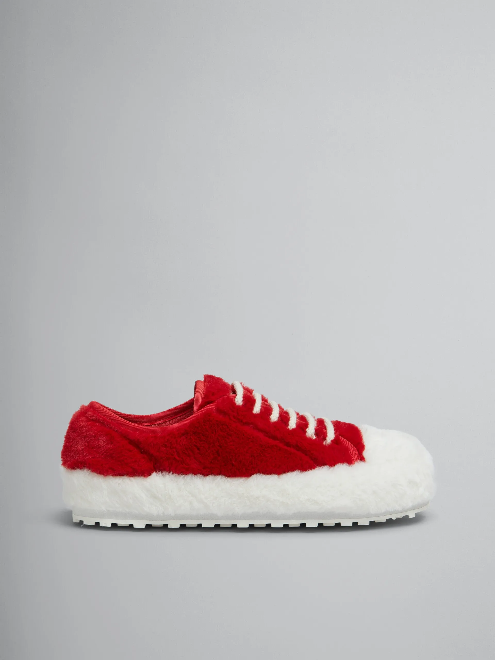 MARNI Red teddy tennis Mens Sneakers