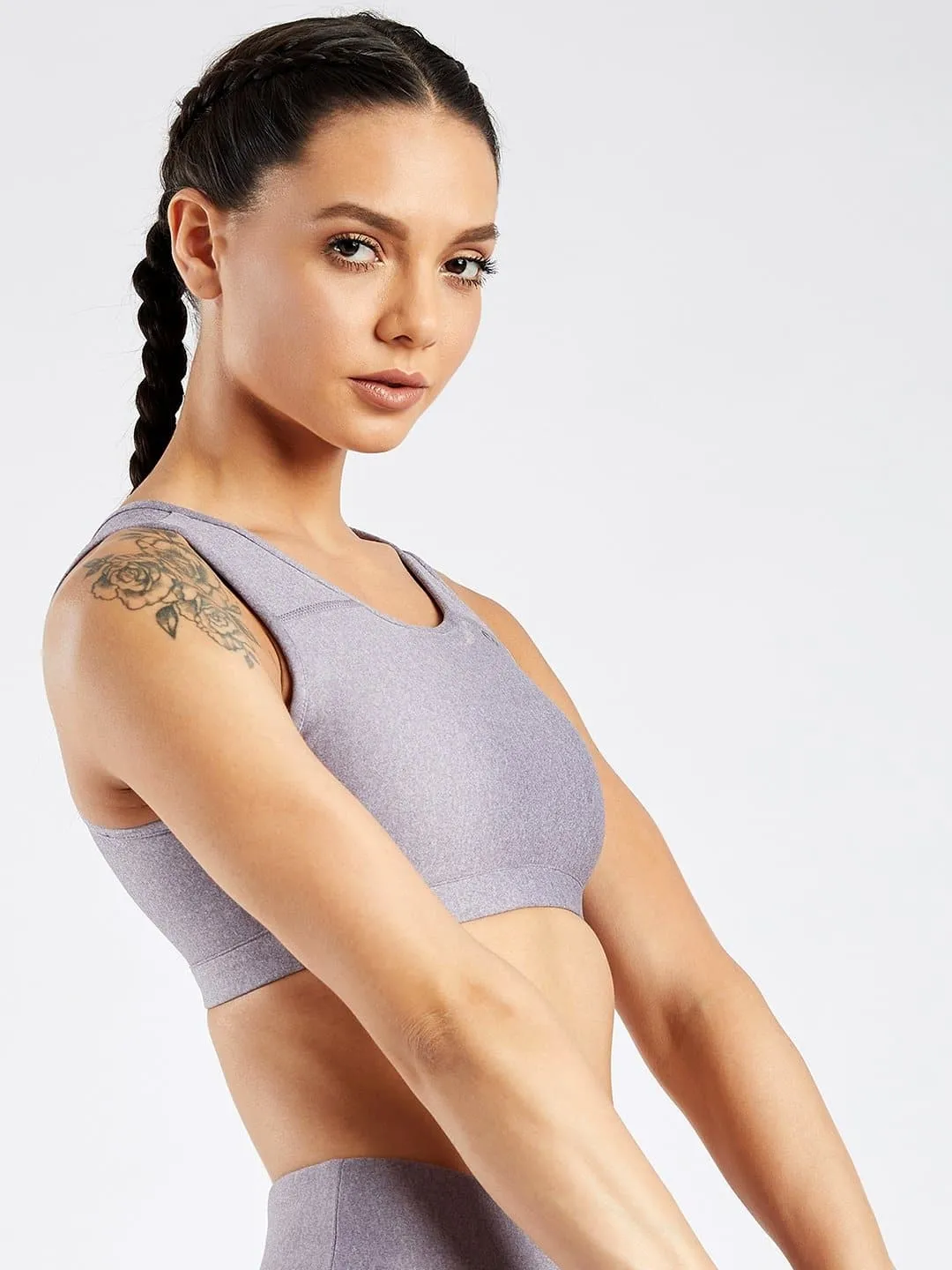 Maxtreme Pace Light Purple High Neck Sports Bra