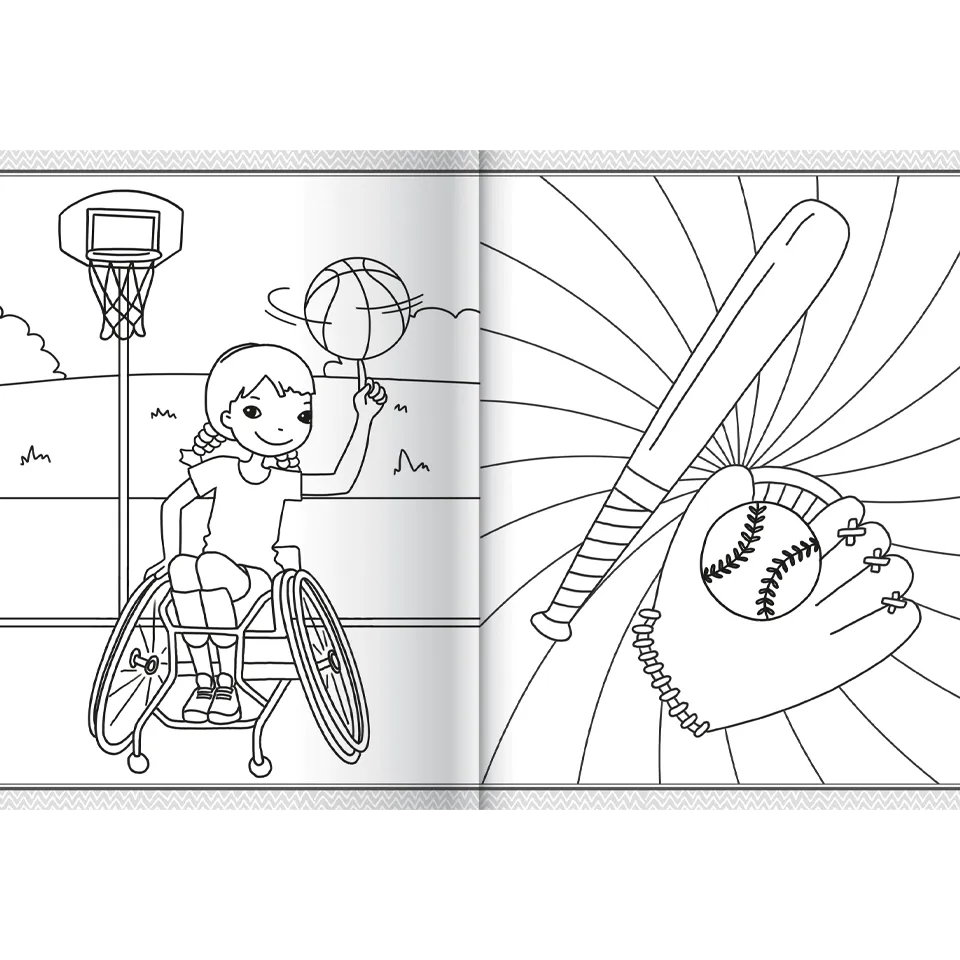 Mega Colouring 48 Page Colouring Book: Sports