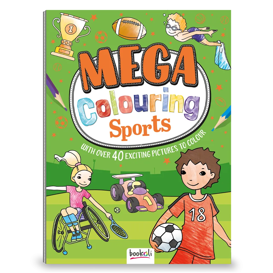 Mega Colouring 48 Page Colouring Book: Sports