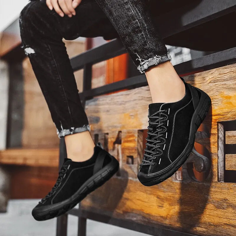 Men's Leather Outdoor Non-Slip Sneakers