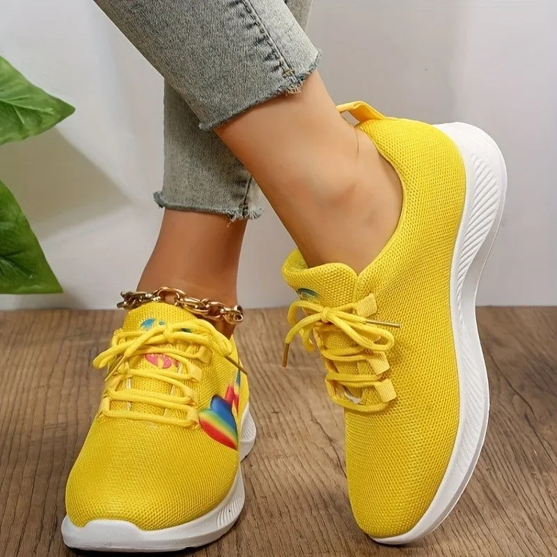 Mesh Lace-Up Women's Sneakers