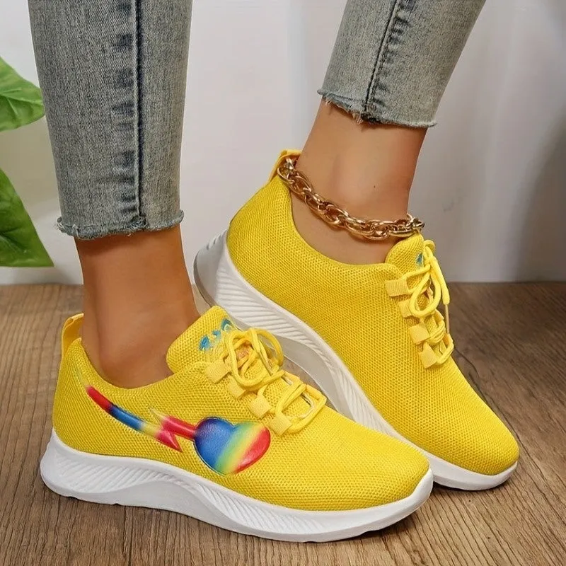 Mesh Lace-Up Women's Sneakers