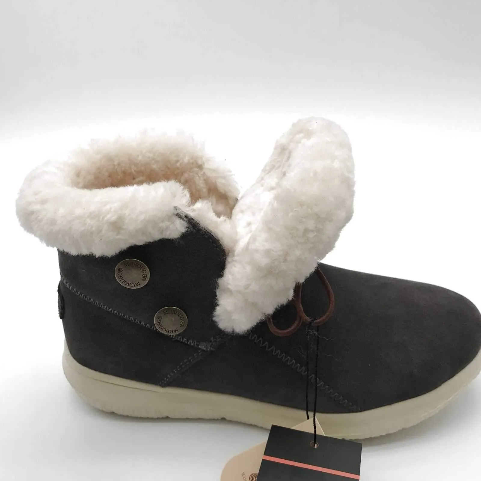 MUBO UGG Fashion Boots Premium Sheepskin Shoes Antislip TPR Sole SN7788