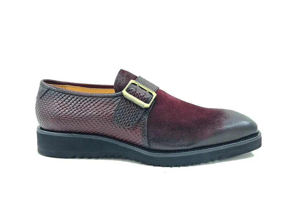 Multi Media Buckle Monkstrap Slip-on