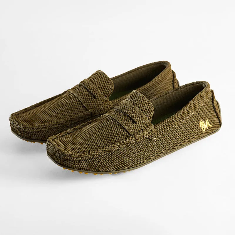 Neeman's Knitted Loafers for Men | Olive