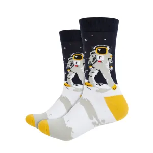 Neil Armstrong Printed Crew Length Socks