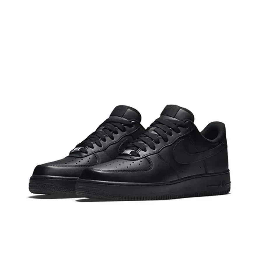 Nike Low Top Board Shoes Air Force 1 07 Black White Comfortable Trendy Hundred Wear-resistant Anti-slip