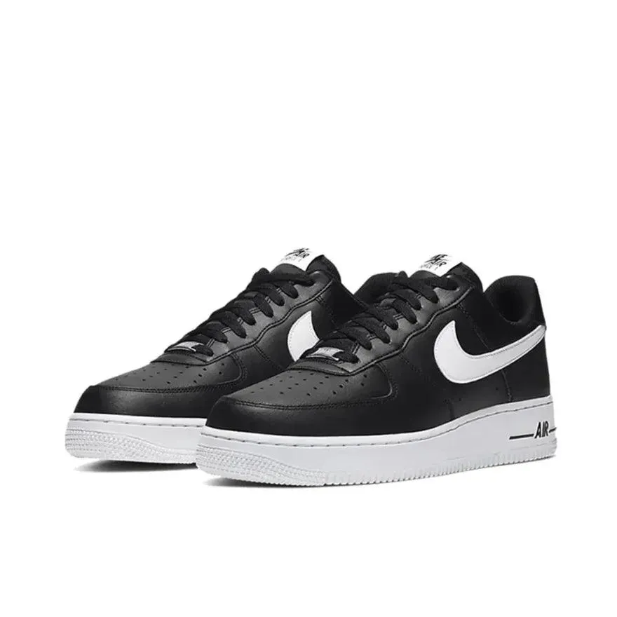 Nike Low Top Board Shoes Air Force 1 07 Black White Comfortable Trendy Hundred Wear-resistant Anti-slip