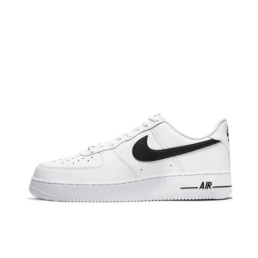 Nike Low Top Board Shoes Air Force 1 07 Black White Comfortable Trendy Hundred Wear-resistant Anti-slip