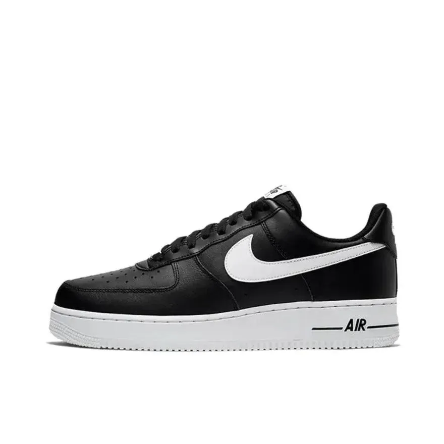 Nike Low Top Board Shoes Air Force 1 07 Black White Comfortable Trendy Hundred Wear-resistant Anti-slip