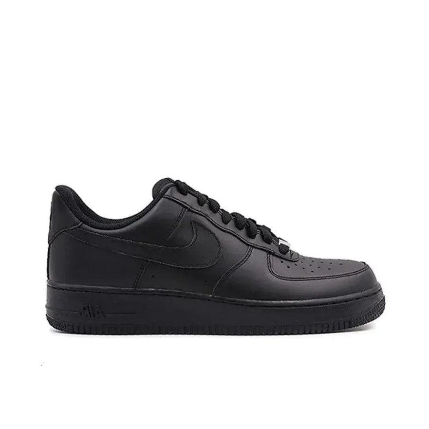 Nike Low Top Board Shoes Air Force 1 07 Black White Comfortable Trendy Hundred Wear-resistant Anti-slip