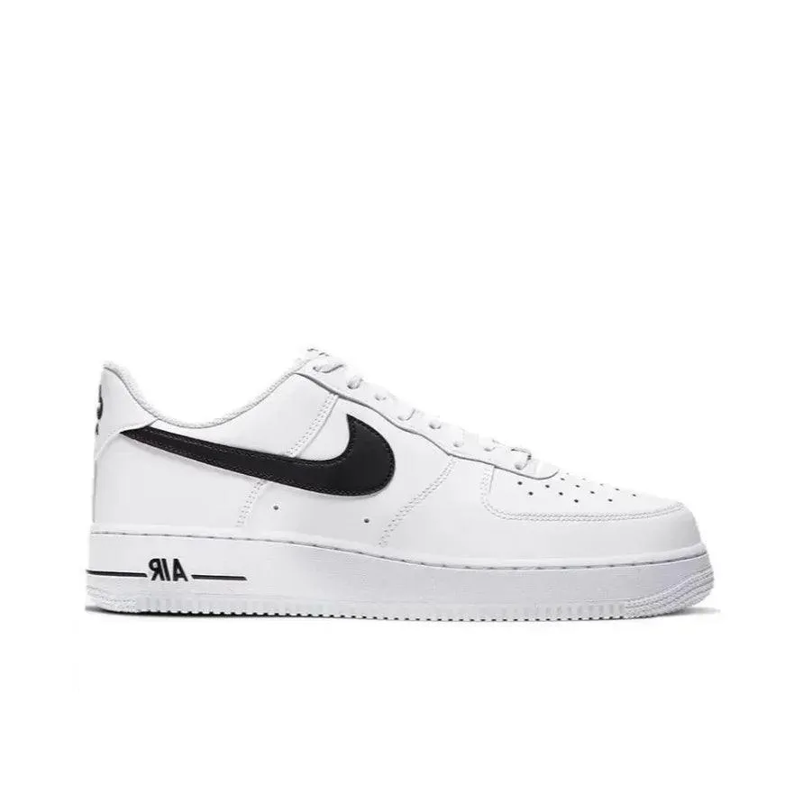 Nike Low Top Board Shoes Air Force 1 07 Black White Comfortable Trendy Hundred Wear-resistant Anti-slip